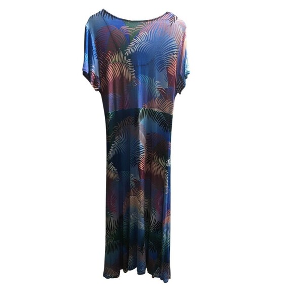 Soft Surroundings Dress Women's Size Large Multicolor Tropical Stretch - Picture 7 of 7
